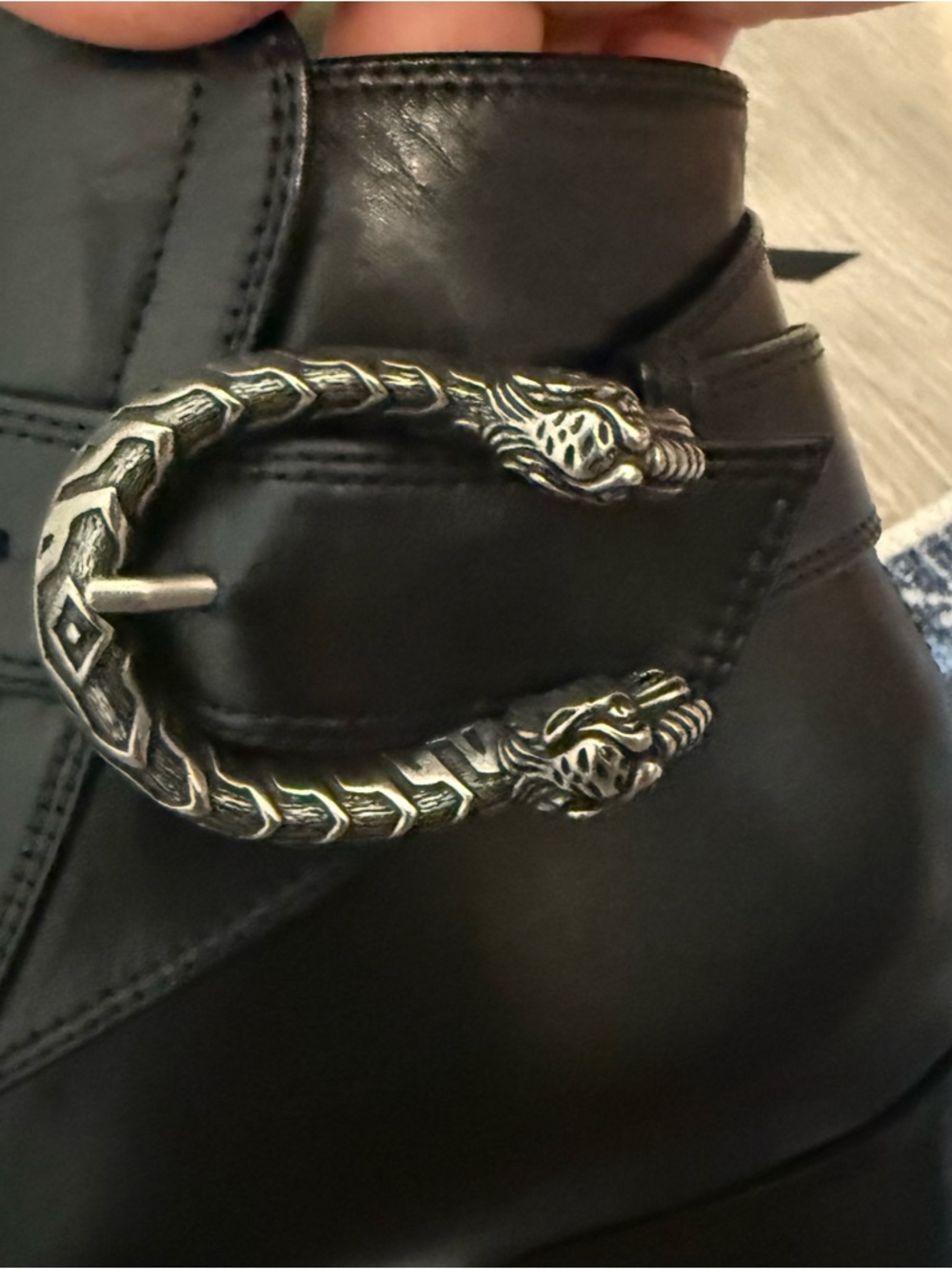Gucci Dionysus Black Leather Ankle Boots 39 - Picture 6 of 11
